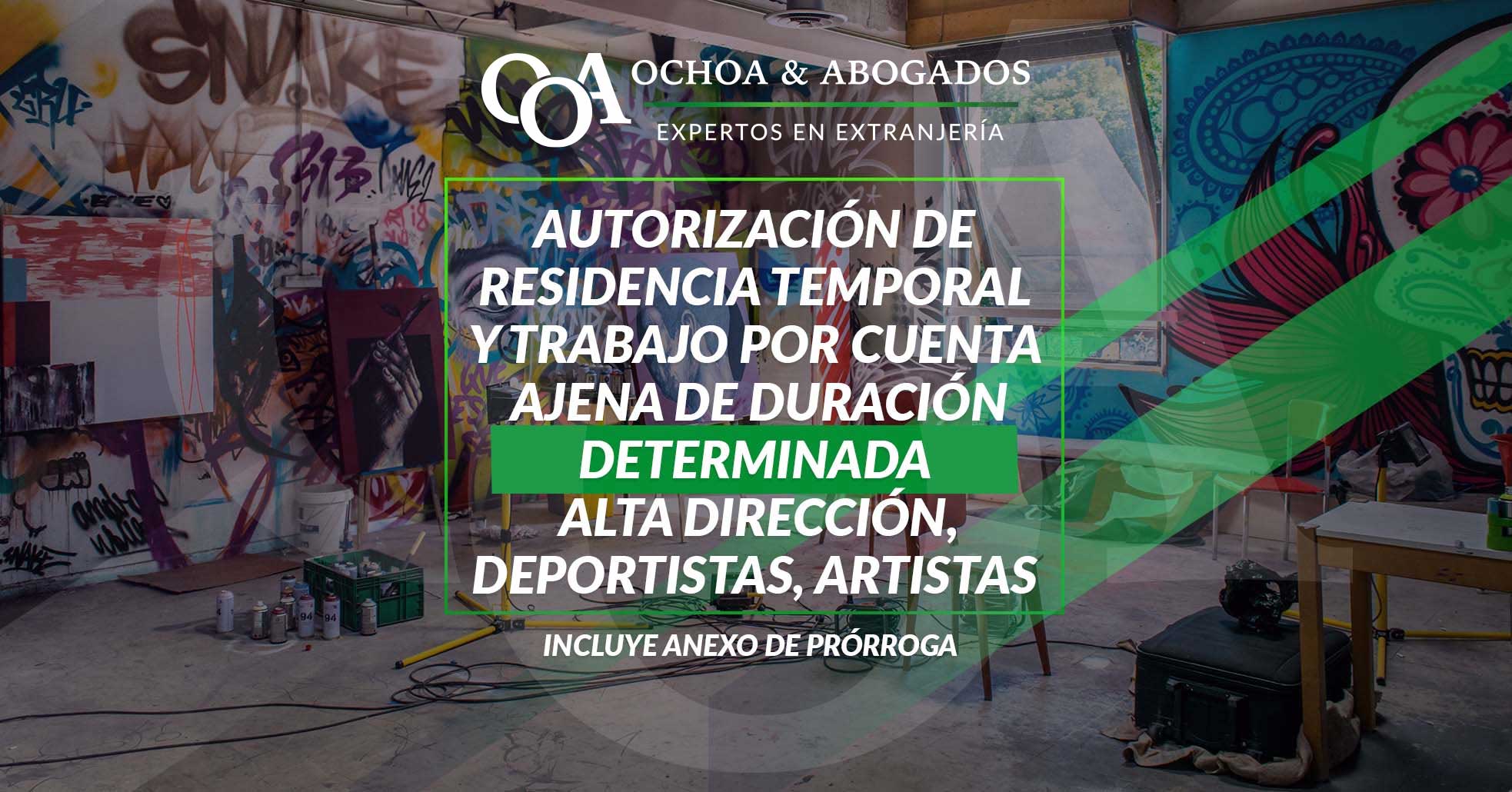 27 Autorización De Residencia Temporal Y Trabajo Por Cuenta Ajena De Duración Determinada Alta Dirección, Deportistas, Artistas